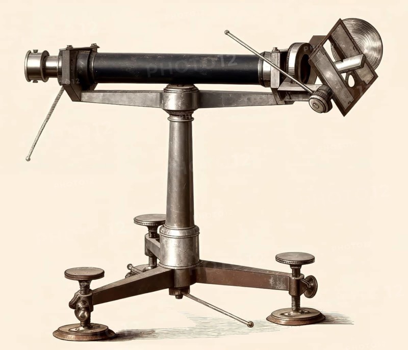 A heliotrope used in surveys by Johann Carl Friedrich Gauss, 1777 - 1855, German mathematician, astronomer and physicist, digitally edited based on a historical picture