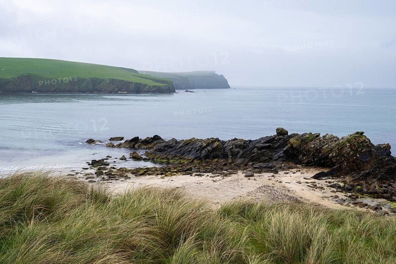 View of St Ninian's Isle, Shetland Islands, Scotland, Great Britain