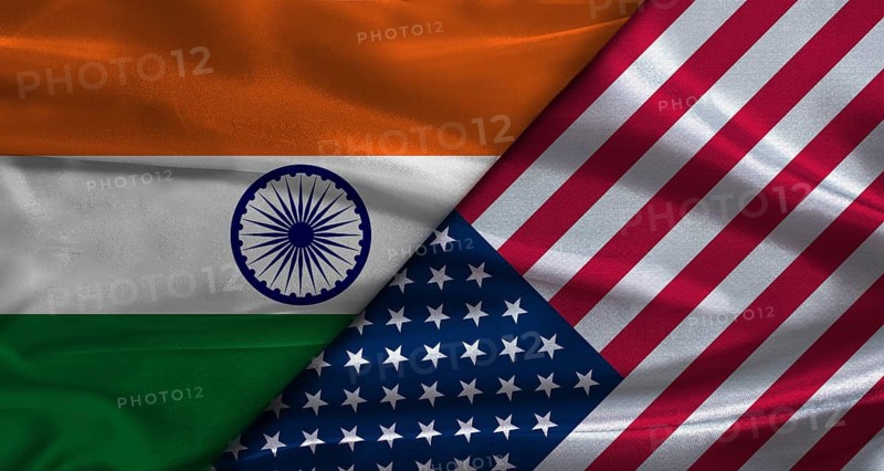 Bilateral relations between India and United States. Flag of India and United States