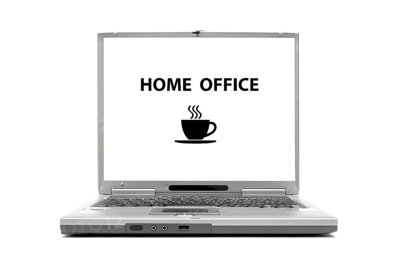 Laptop shopping, online shop, online, shopping, home office, working at home, coffee, coffee break, studio recording, Lower Saxony, Federal Republic of Germany