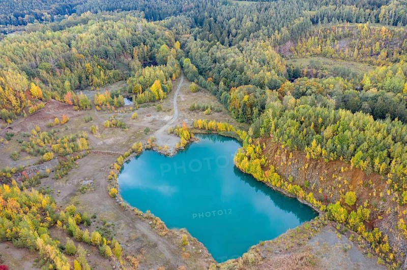 Thuringia, Thuringia, aerial view, post-mining landscape, cultivated landscape, landscape, landscape, aerial view, quarry, quarry, quarry, Dörtendorf quarry