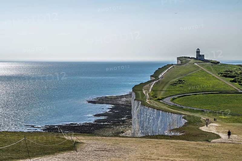 Belle Tout Lighthouse, English Channel, Beachy Head Cliffs, East Sussex, England, United Kingdom