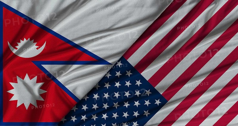 Bilateral relations between Nepal and United States. Flag of Nepal and United States