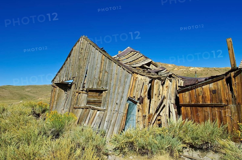 Bodie State Historical Park, wooden church in the former western town of Bodie, now ghost town, California, Bodie, California, USA