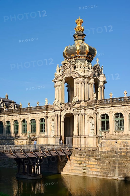 Exterior view of Crown Gate, Zwinger, Dresden, Saxony, Germany