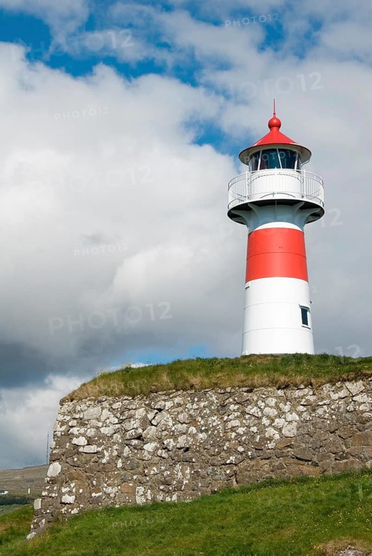 Denmark, Faroe Islands, Streymoy island, Thorshaven, lighthouse, Skansin fortress, Thorshavn, Faroe Islands