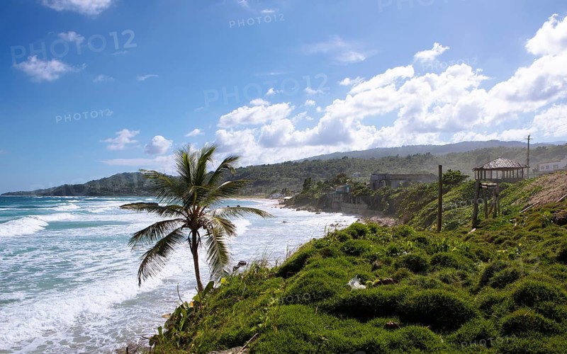Caribbean coast in Portland Parish, Jamaica, West Indies, Caribbean, Central America