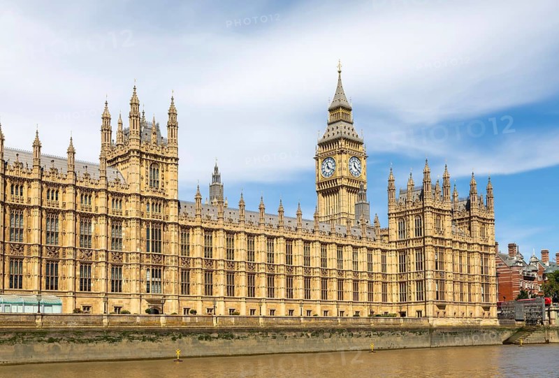 Palace of Westminster, Houses of Parliament, from River Thames, Westminster, London, England, UK