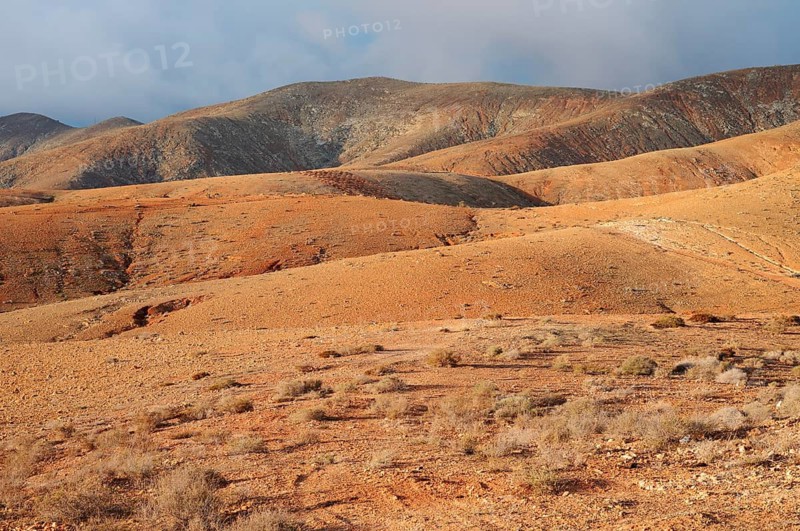 Barren landscape near Betancuria, Fuerteventura, Canary Islands, Spain