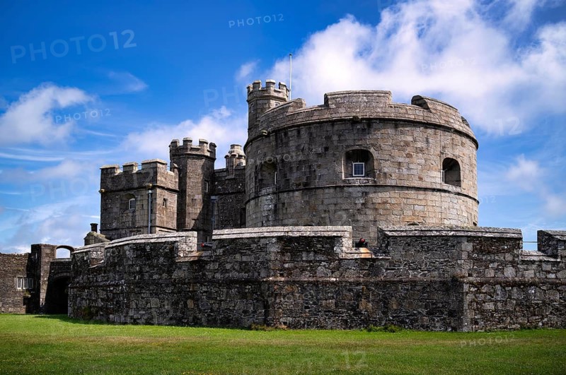 Tudor Gun Tower, Donjon, Residential Tower, Fortress, Pendennis Castle, Fort, Castle, Falmouth, Cornwall, England, Great Britain, Great Britain