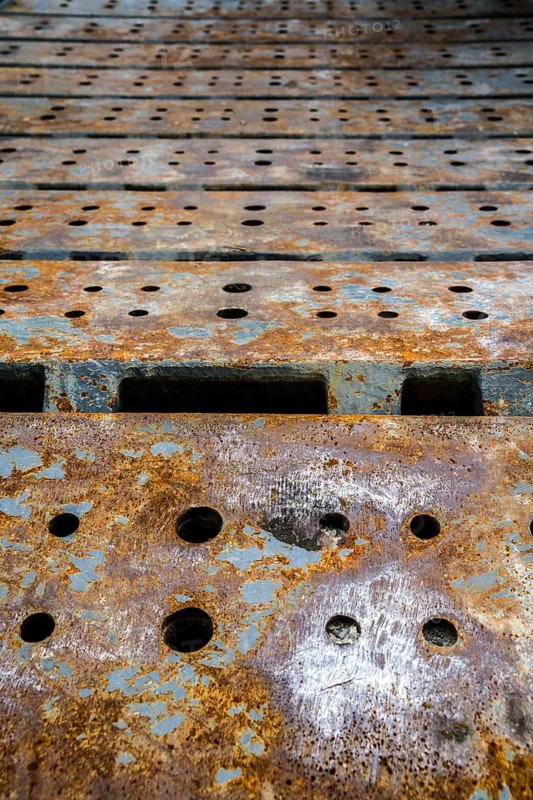 Detail of the crawler steel tracks a lattice boom crawler crane at a construction site of the wind farm Reinhardswald, Wesertal, Upper Weser Valley, Weser Uplands, Weserbergland, Hesse, Germany