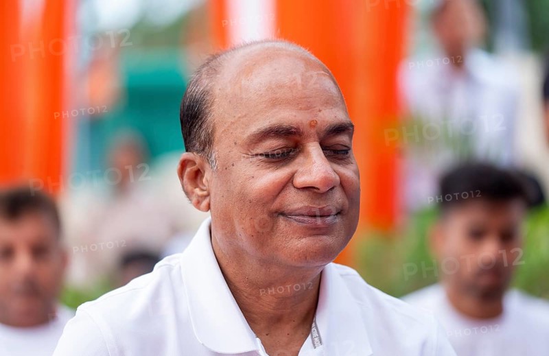 Vijay Kumar Gupta, member of Assam Legislative Assembly, from Guwahati Central Assembly constituency participated in a mass yoga session organised on the occasion of International Day of Yoga, in Guwahati, India on 21 June 2026. The International Day of Yoga is a global observance celebrated every year on 21 June to promote the benefits of yoga for physical, mental, and spiritual well-being