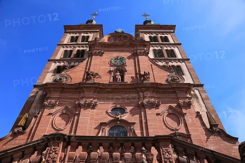 Amorbach Abbey, Monasterium vel Abbatia Amerbacensis, in the Odenwald, former Benedictine Abbey, Amorbach, Miltenberg district, Lower Franconia, Bavaria, Germany
