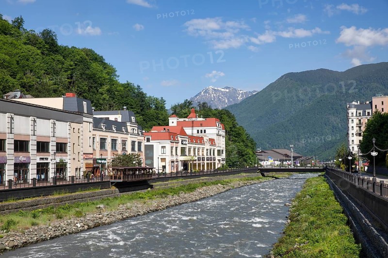 The Mzymta river. Rosa Khutor. Sochi. Russia