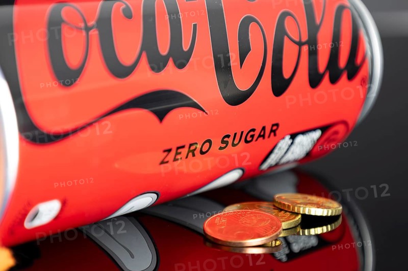 Close-up of a can of Coca-Cola Zero Sugar
