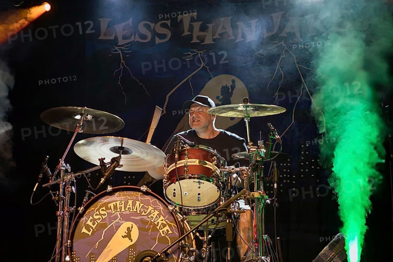Matt Yonker, drummer of Less Than Jake live on Europe Tour 2026 at Berlin's Columbia Theater on 30.07.2026