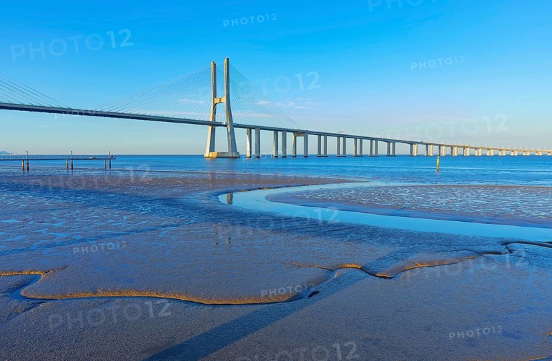 Vasco Da Gama bridge, the longest bridge in Europe, Lisbon, Portugal
