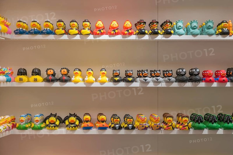 Rubber duck toys on display in a gift shop, Dubrovnick, Croatia