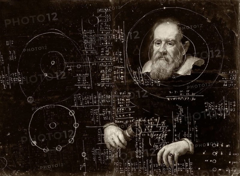 Galileo Galilei, 1564, 1642, Italian astronomer, handwritten scientific notes