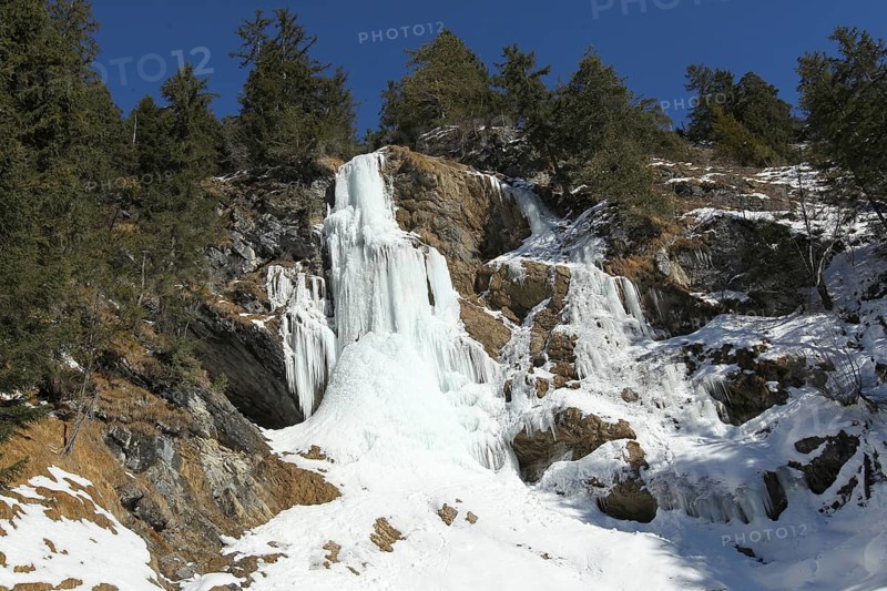 Zipfelbach waterfall near Hindelang/Hinterstein in winter, Allgäu, Bavaria, Germany