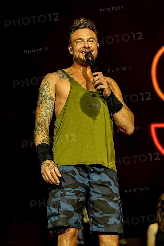 Singer Dag-Alexis Kopplin from the band SDP live at the Superbloom Festival in the Munich Olympic Park on 29.08.2026