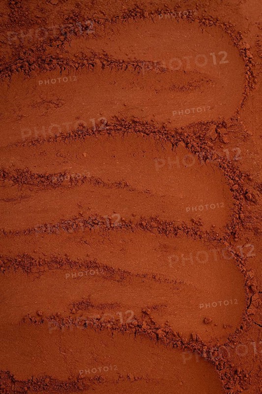 Cocoa powder, full frame, cocoa background, top view, texture, close-up