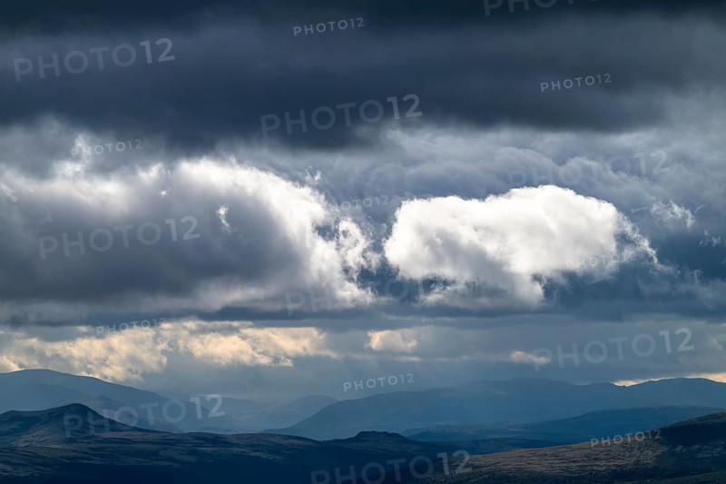 Cloud atmosphere in the mountains, Alvdal Vestfjell, Hedmark, Innlandet, Norway, August 2025