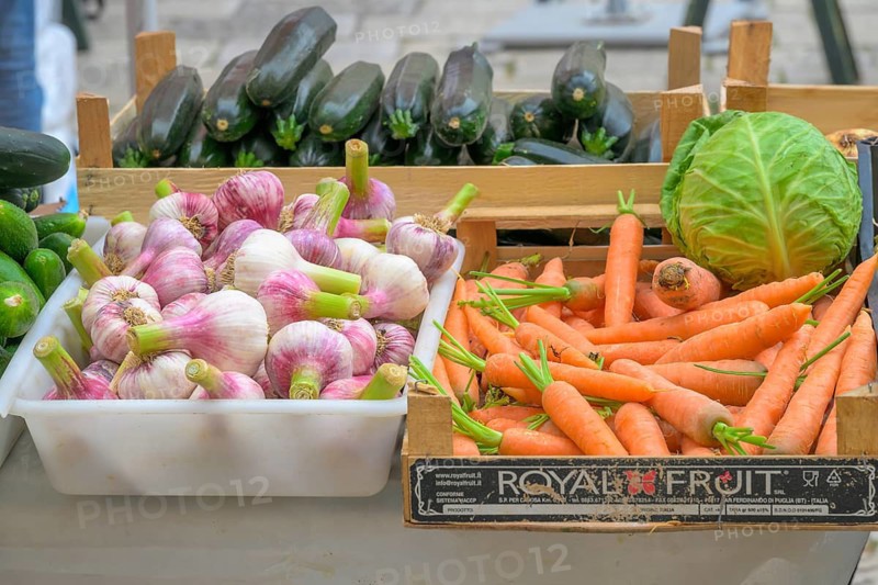 Vegetables for sale at the outdoor central market, Old Town, Dubrovnick, Croatia
