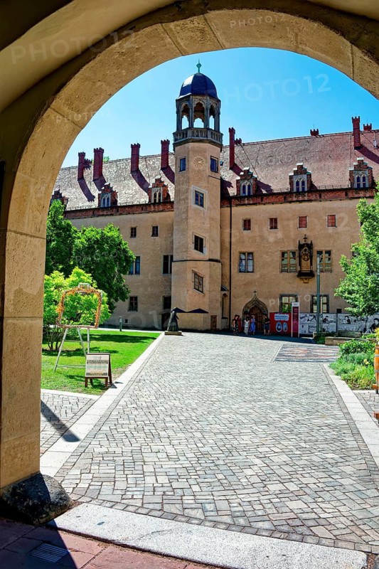 Luther House with Lutherhof, Martin Luther, Reformer, 95 Theses, Memorial, UNESCO World Heritage, Museum, Luther city Wittenberg, Saxony-Anhalt, Germany