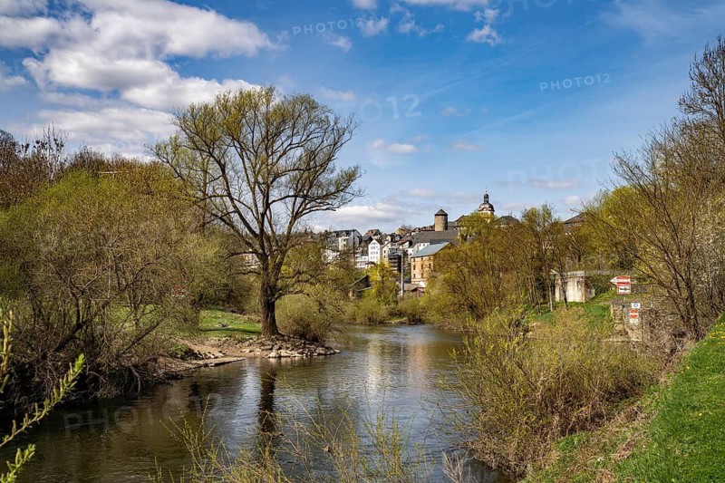 The Lahn near Weilburg, Hesse, Germany