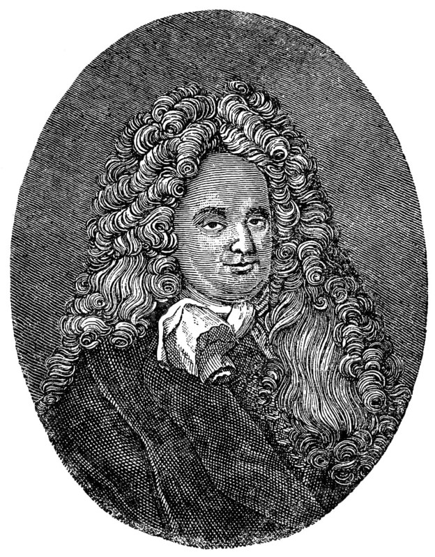 Eberhard von Danckelmann, 1643 - 1722, a German official who served as Prime Minister of Brandenburg-Prussia, 18th century, Germany, Europe, Historische Zeichnung, Portrait von Eberhard Christoph Balthasar Freiherr von Danckelman oder Danckelmann, 1643 - 1722, brandenburgischer Minister, preußischer Oberpräsident