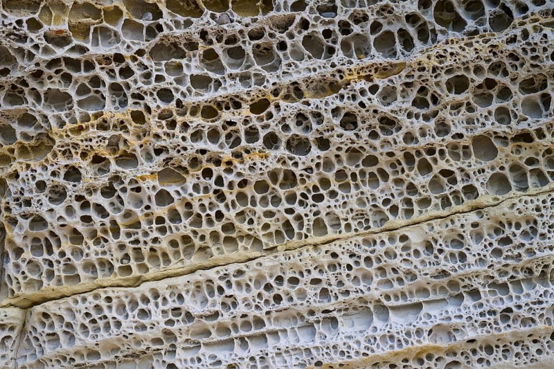 Close-up of a rock surface with visible geological structure, Elgol Beach, Elgol, Isle of Skye, Scotland, United Kingdom, Great Britain