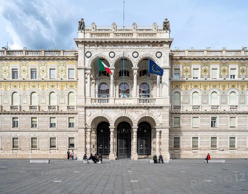 Magnificent Palazzo della Luogotenenza Austriaca or Palazzo Governo on Piazza Unità d'Italia square, old town, Trieste, Friuli-Venezia Giulia region, Italy