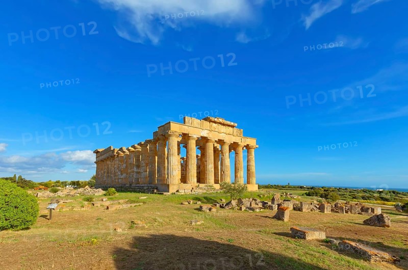 Temple of Hera or Temple E, Selinunte Archaeological Park, Selinunte, Trapani district, Sicily, Italy