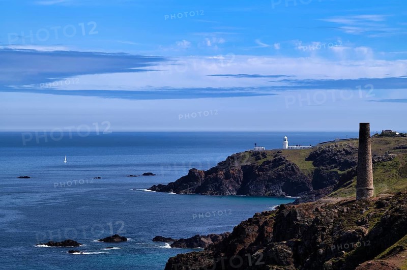 Ruin, Levant Mine, Tin Mine, Tin Mine, Mining, Pendeen, Trewellard near St Just in Penwith, behind Pendeen Lighthouse, Coast, Cliffs, Cornwall, England, Great Britain, Great Britain