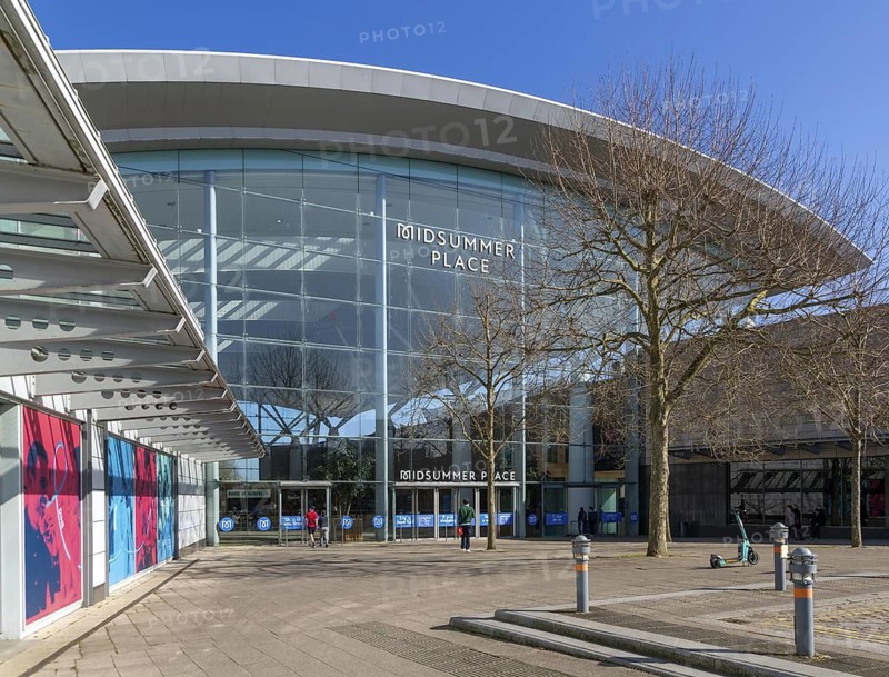 Midsummer Place shopping centre building, Milton Keynes Central, Buckinghamshire, England, UK