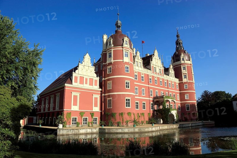 Muskau Castle, Bad Muskau, district of Görlitz, Saxony, Germany
