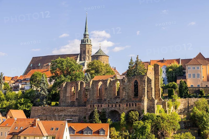 Nicolaikirchruine, Dom, Nicolaiturm am Spreeufer, Bautzen, Saxony, Germany