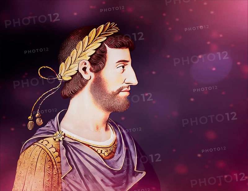 Hadrian or Publius Aelius Hadrianus Augustus, 76 - 138, Roman emperor, digitally edited