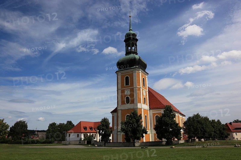 Rosenthal pilgrimage church in Ralbitz-Rosenthal, central pilgrimage site of the Catholic Sorbs, Bautzen district, East Saxony, Saxony, Germany