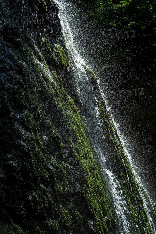 Waterfall. Auvergne volcanoes natural park. Puy-de-Dome department. Auvergne-Rhone-Alpes. France