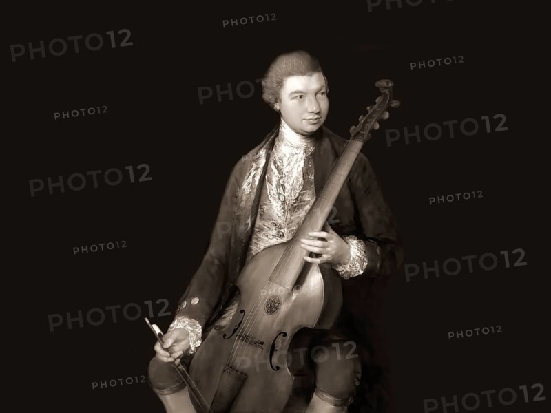 Carl Friedrich Abel, 1723? – 1787, German composer, digitally edited according to a painting by Thomas Gainsborough