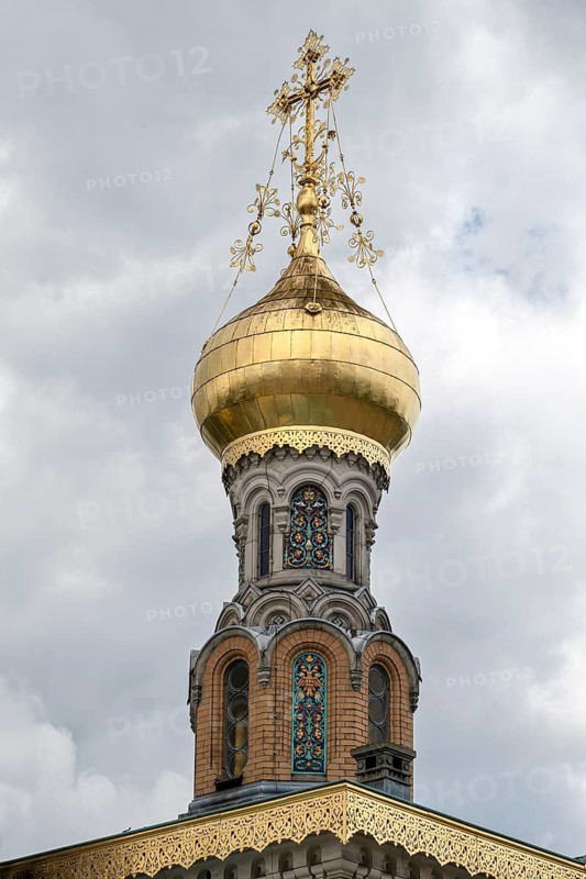 Tower and Cross, Russian Chapel, Mathildenhöhe Darmstadt, UNESCO World Heritage Site, Germany