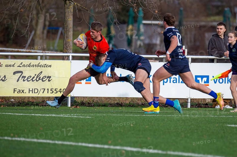 Rugby: Germany against MKS Pogon Awenta Siedlce, Poland in Heidelberg (test match of the German national rugby team in preparation for the upcoming World Cup qualifiers)