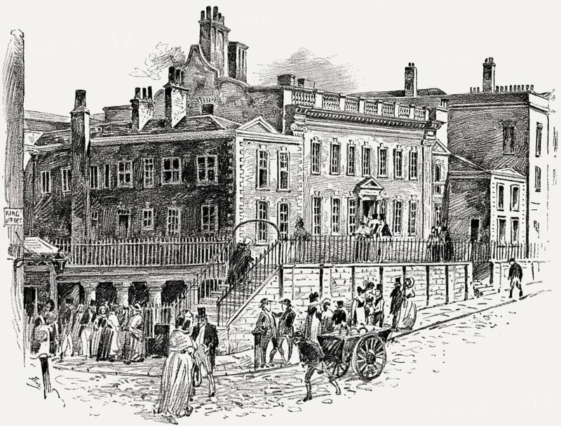 Dr. White's House, King Street, Manchester, England, UK, 19th century