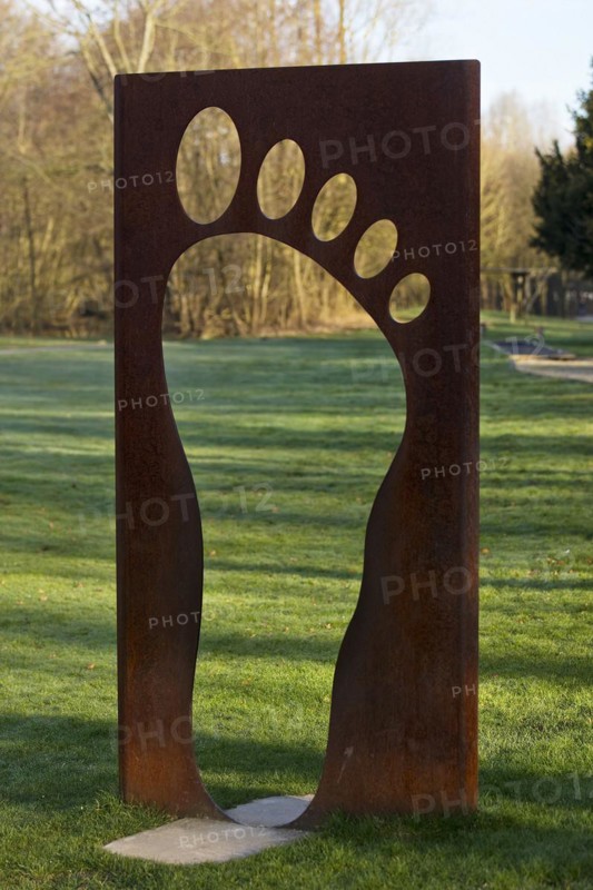 Barefoot path, spa gardens, Bad Wünnenberg, East Westphalia-Lippe, North Rhine-Westphalia, Germany