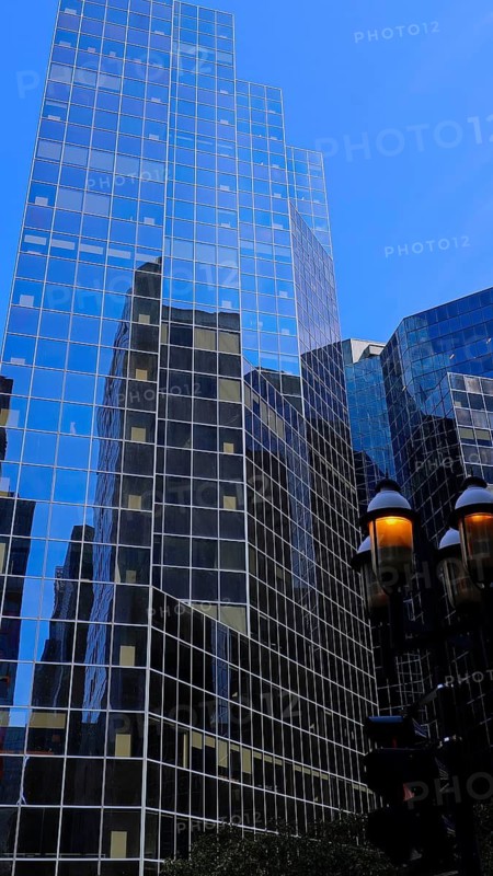 Canada, Montreal panoramic skyline in downtown financial, business and technology city center