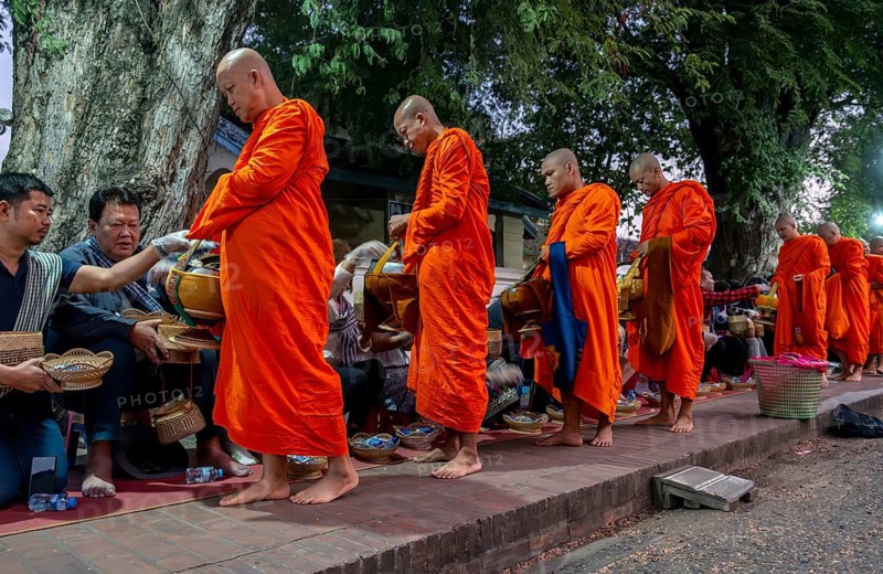 Morning Alms ceremony, Luang Prabang, Laos