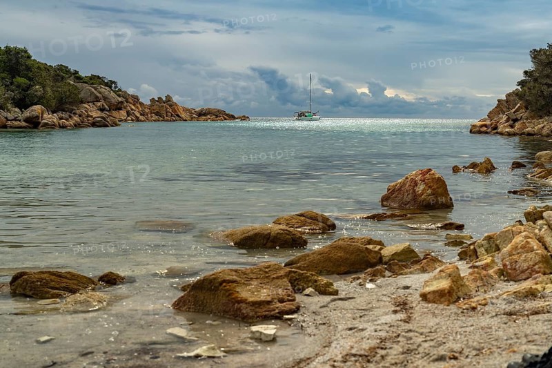 Rocks on Plage Barcaju near Tizzano, Sartene, Corsica, France