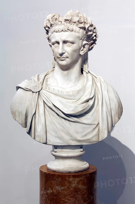Roman Emperor Claudius, marble bust, Farnese Collection, Naples National Archaeological Museum, Museo Archeologico di Napoli, Naples, Campania Region, Italy
